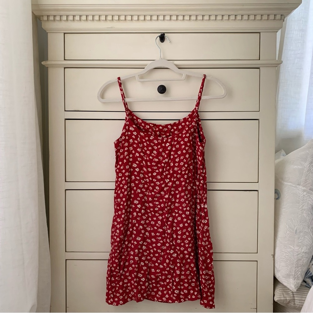 Reformation Red Floral Mini Dress - Picture 5 of 7